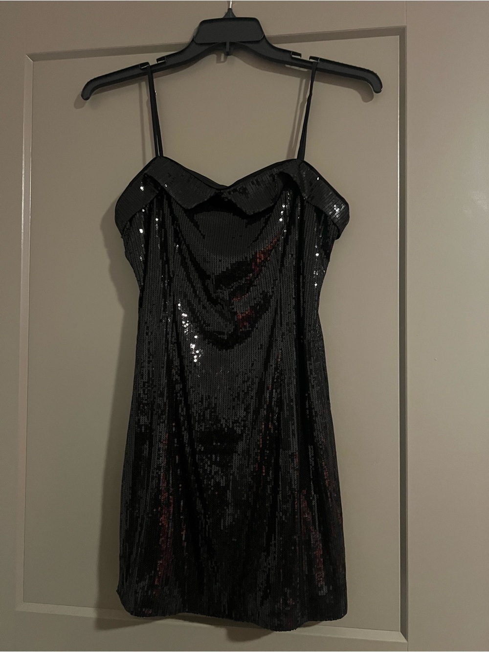 Foldover Sequin Minidress